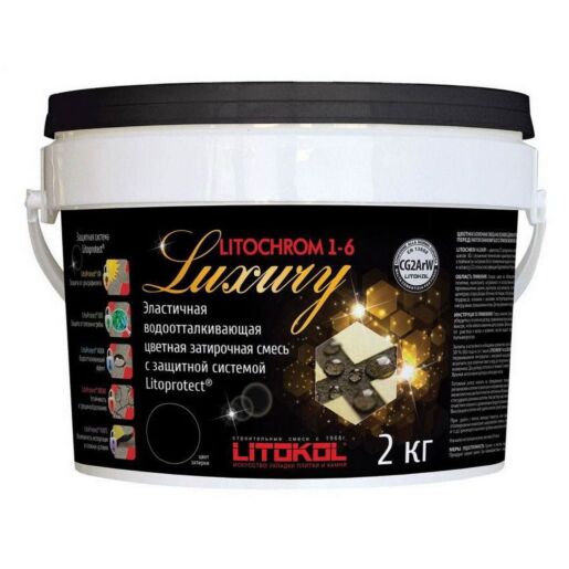 Затирочная смесь LITOCHROM 1-6 LUXURY C.00 (белый) 2 кг, С.00 - Акваполис