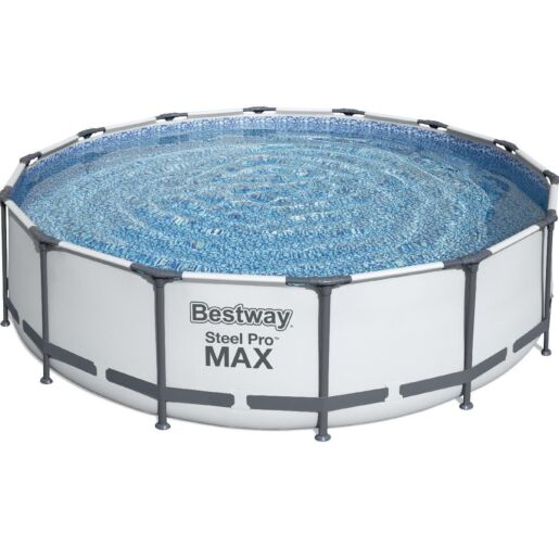 Каркасный круглый бассейн Bestway Steel Pro 56462 (549х122) с картриджным фильтром, лестницей и защитным тентом, 56462 - Акваполис