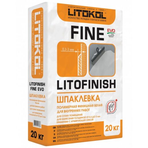 Финишная шпаклевка Litokol LITOFINISH FINE 20 кг,  - Акваполис