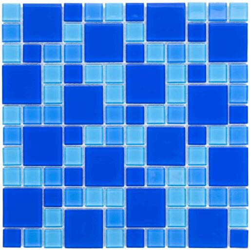 Мозаика стеклянная Aquaviva Cristall Dark Blue DCM305 (23 мм - 48 мм), DCM305 - Акваполис