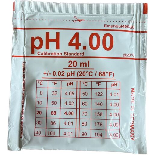 Калибровочный раствор pH 4.00 20ml, EMpHbuf400 - Акваполис