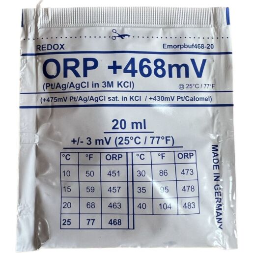 Калибровочный раствор ORP +468mV 20ml, EMorpbuf468 - Акваполис