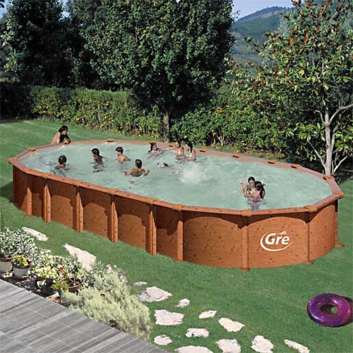 Сборный бассейн GRE Dream Pool PROV9188WO (915х470х132) с облицовкой «под дерево», PROV9188WO - Акваполис