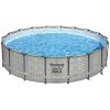 Каркасный бассейн Bestway Steel Pro 5619E (488х122 см), с картриджным фильтром, лестницей и защитным тентом, 5619E - Акваполис