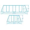 Каркасный прямоугольный бассейн Bestway Steel 56456 (412х201х122 см) с картриджным фильтром и лестницей, 56456 - Акваполис