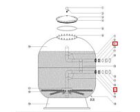 Муфта-фланец крепления 1600 мм Female Aquaviva, FLANGE ADAPTOR - Акваполис