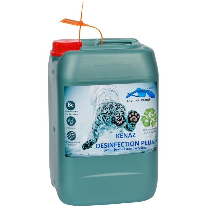 Жидкое средство для дезинфекции поверхностей бассейна Kenaz Desinfection Plus